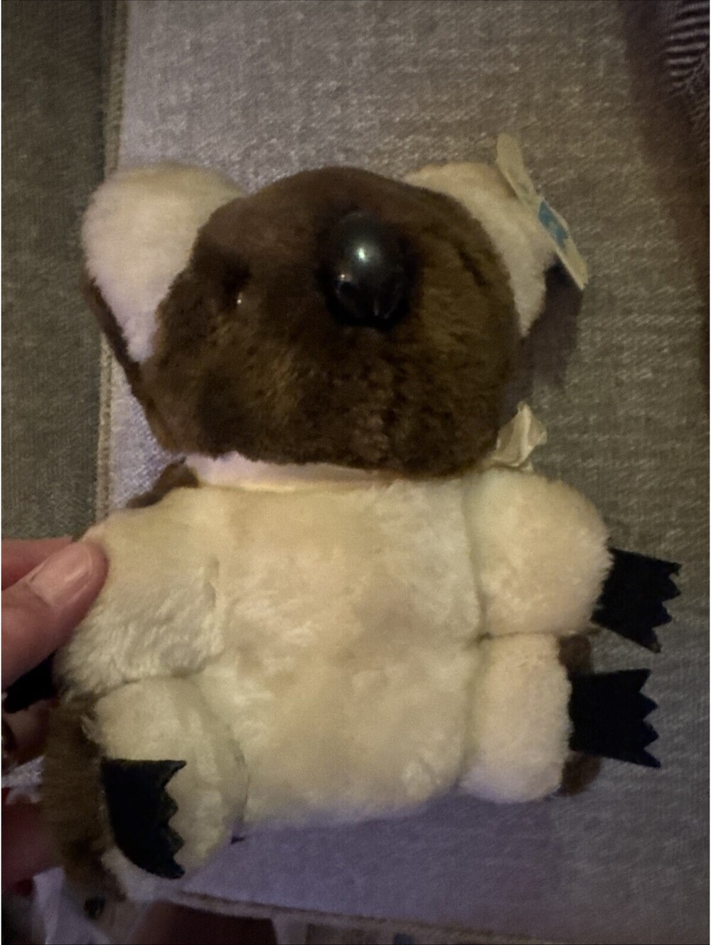 VINTAGE Dakin 1968 BROWN & WHITE KOALA BEAR 9" Plush Stuffed Animal Toy Antique